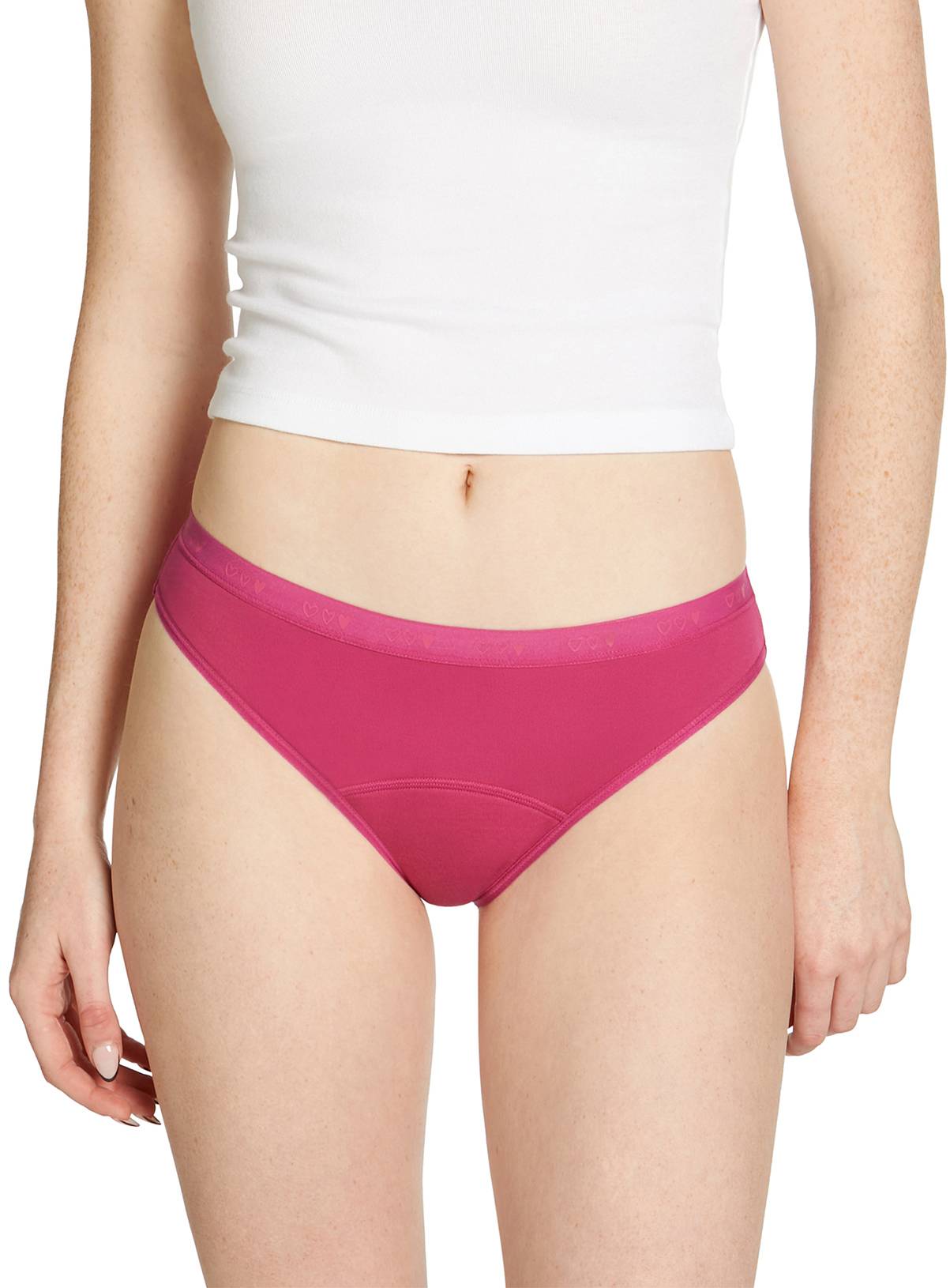 LOVE LUNA Girls 2 Pair Pack Period Bikini Brief Black & Boysenberry 12-13 years - Image 2